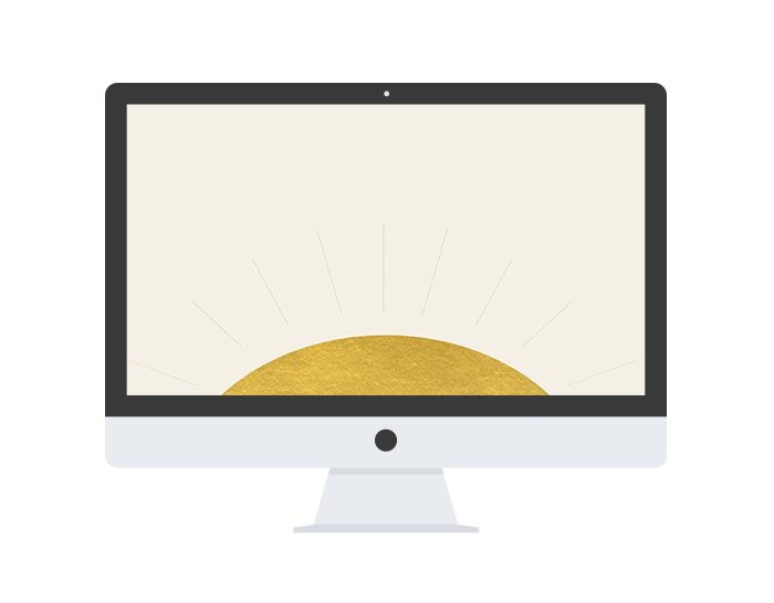 Gold Foil Sun Desktop Download | The Blog Market