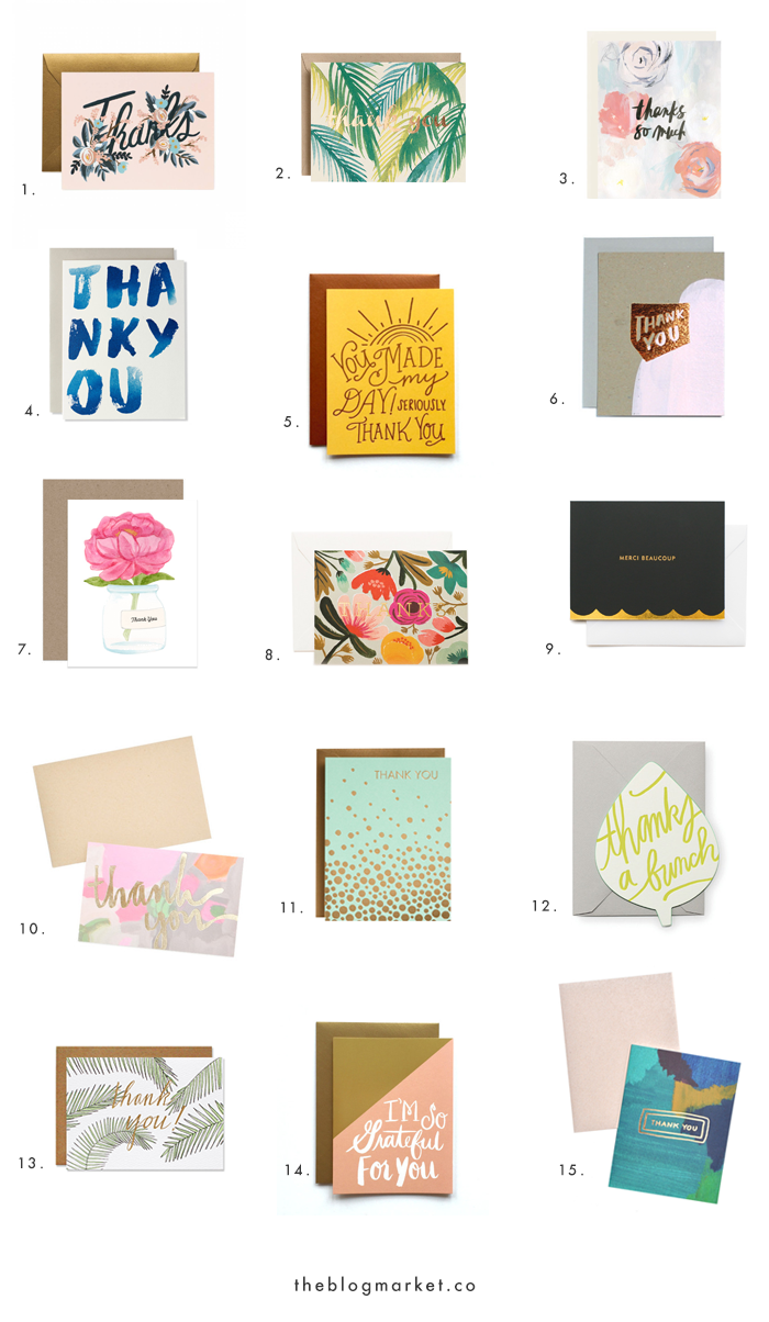 Thank You Cards Roundup | The Blog Market