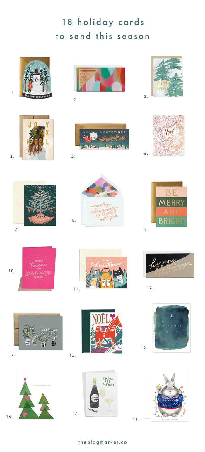 18 Holiday Cards to Send This Season | The Blog Market