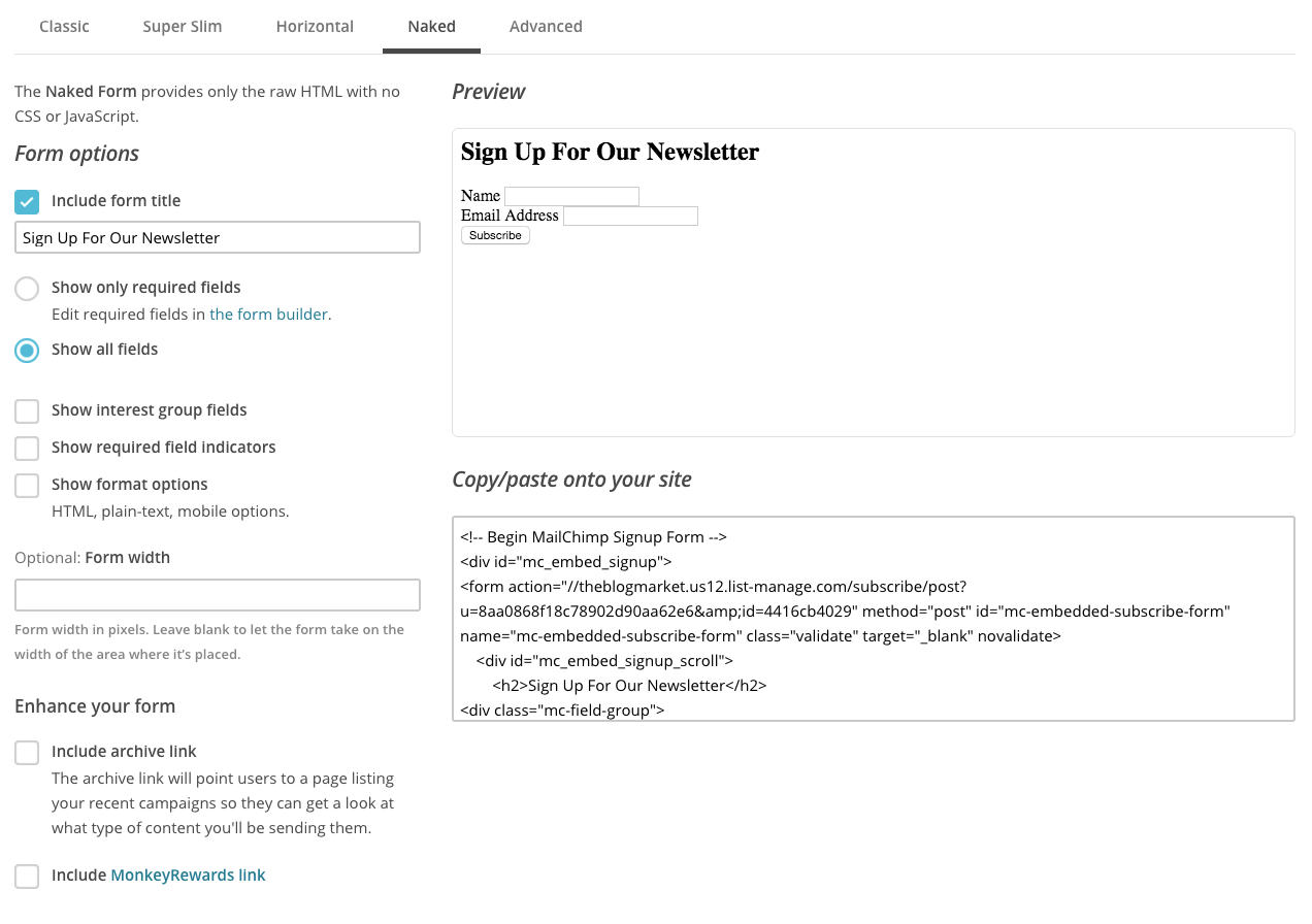 How to Customize Your MailChimp Sidebar Opt-in Form