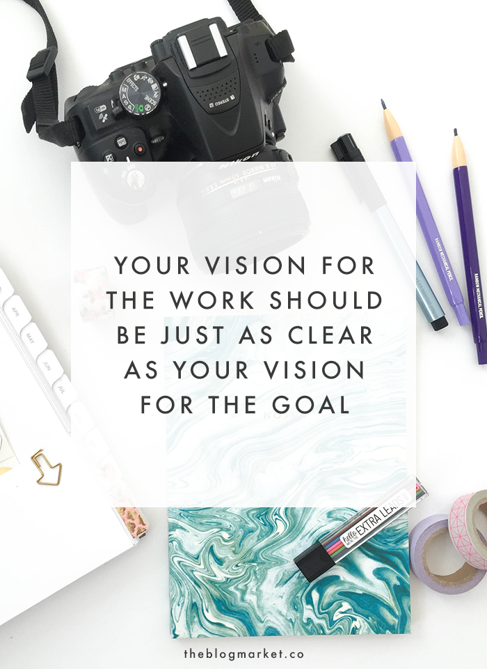 envisioning the work to get closer to the goal via The Blog Market