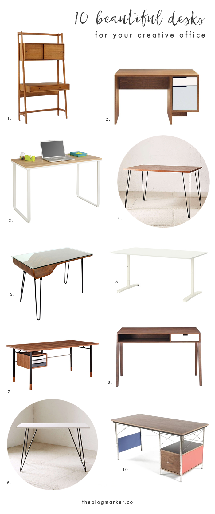 10 Beautiful Desks for Your Creative Office | The Blog Market