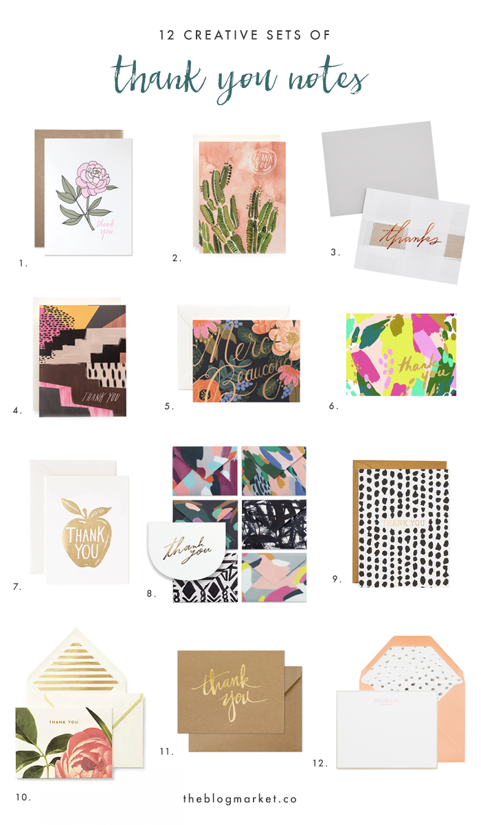 Creative Thank You Notes to Send to Friends & Clients | The Blog Market