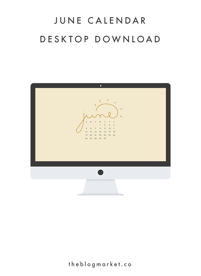 June Calendar Desktop Download | The Blog Market