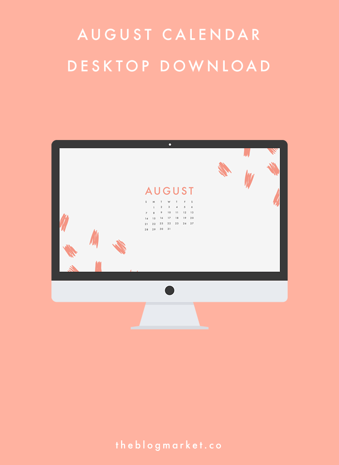 August Calendar Desktop Download | The Blog Market