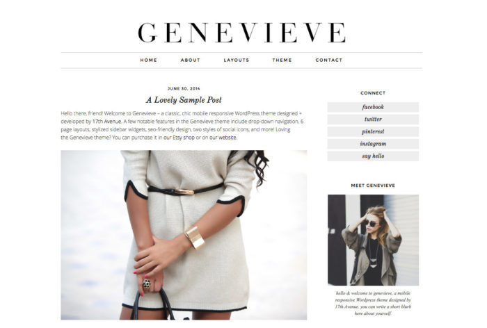 Genevieve WordPress Theme by 17th Avenue