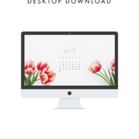April Floral Desktop Calendar from The Blog Market