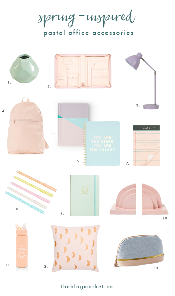 Spring-Inspired Pastel Office Accessories